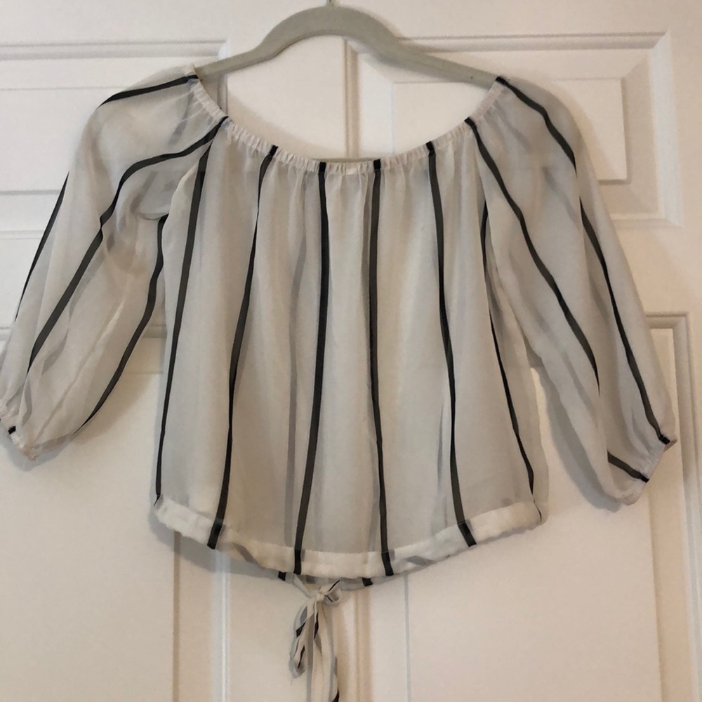 Chiffon off the shoulder top